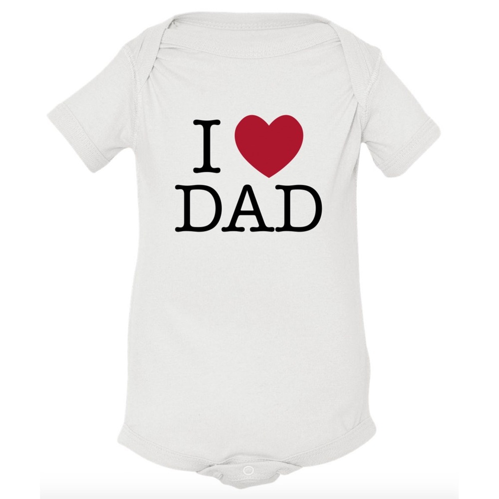 I Heart Dad baby bodysuit for Father’s Day! FREE SHIP